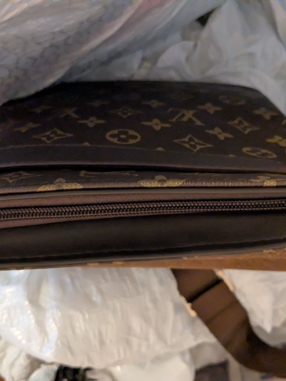 Louis Vuitton Men’s Monogram Crossbody Bag — Brown/Black - Picture 4 of 8